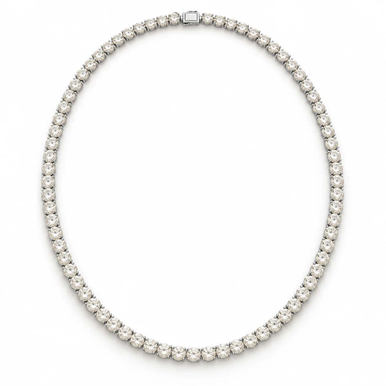 23.95ct Diamond Tennis Necklace · 18kt white gold