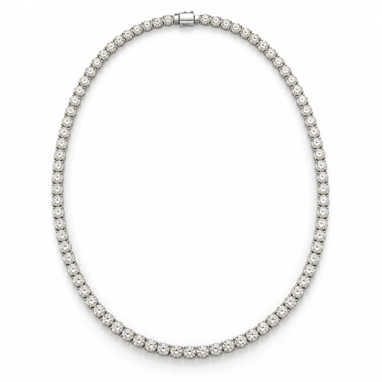 25.97ct Diamond Tennis Necklace · 18kt white gold