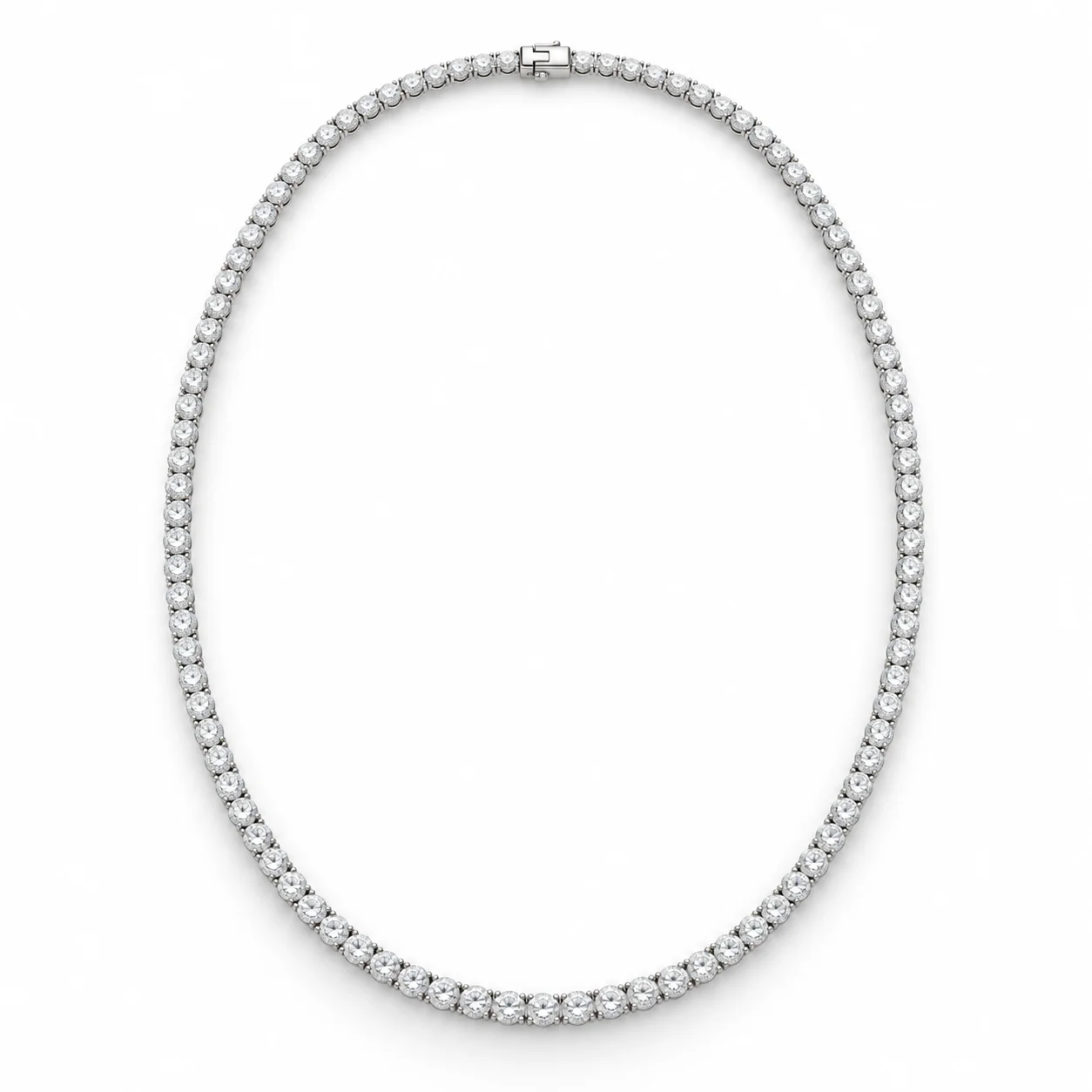 9.38ct Diamond Tennis Necklace · 18kt white gold