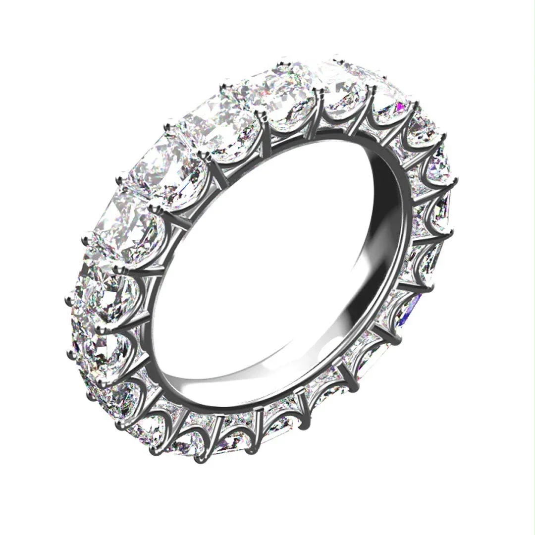 4.00ct Princess-Cut Diamond Eternity Ring, Platinum