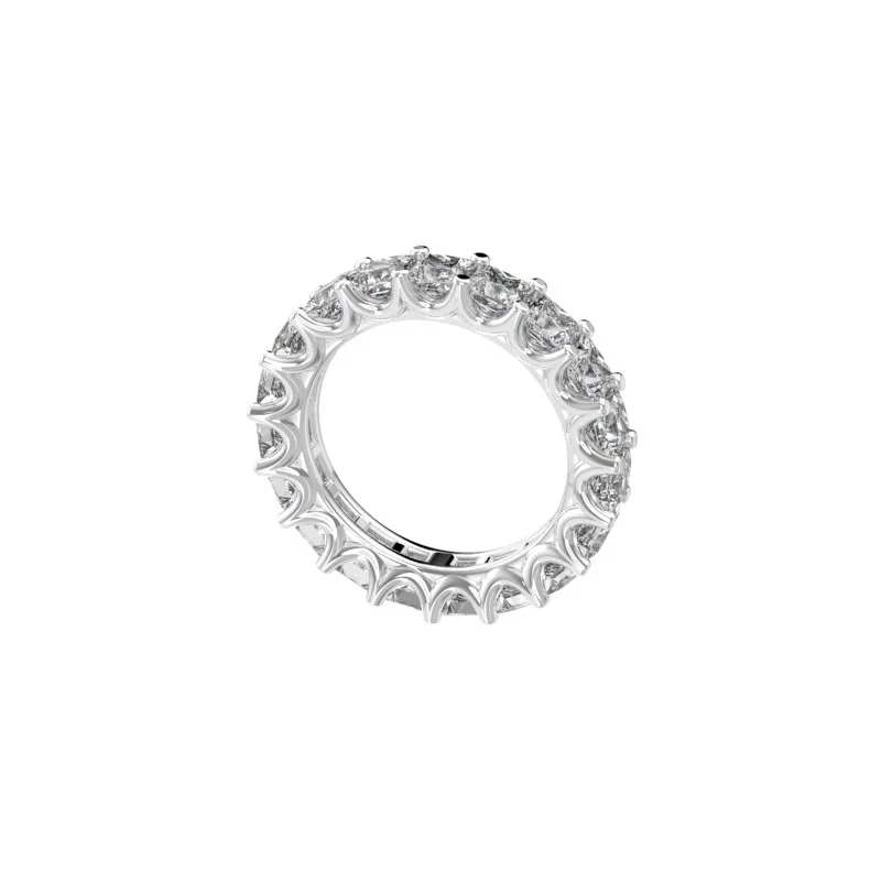 4.00ct Princess-Cut Diamond Eternity Ring, Platinum · alternate angle, photographed at the Bedfordview viewing room